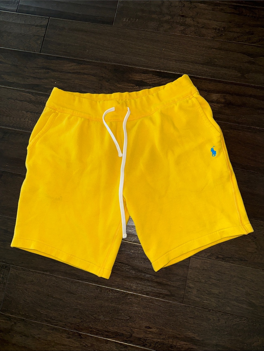 Polo by Ralph Lauren Bright Yellow Drawstring Athletic Shorts size large
